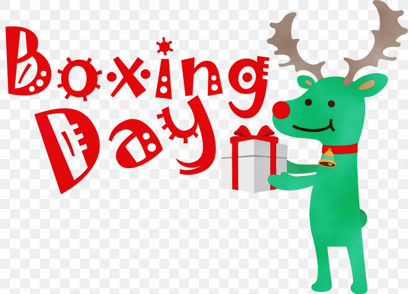 Christmas Day, PNG, 3000x2165px, Boxing Day, Behavior, Cartoon, Christmas Day, Deer Download Free