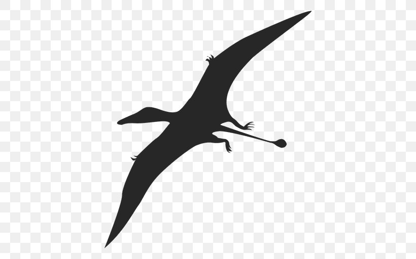 Pterodactyls Pterosaurs Silhouette Dinosaur Lambeosaurus, PNG, 512x512px, Pterodactyls, Animal, Beak, Bird, Black And White Download Free