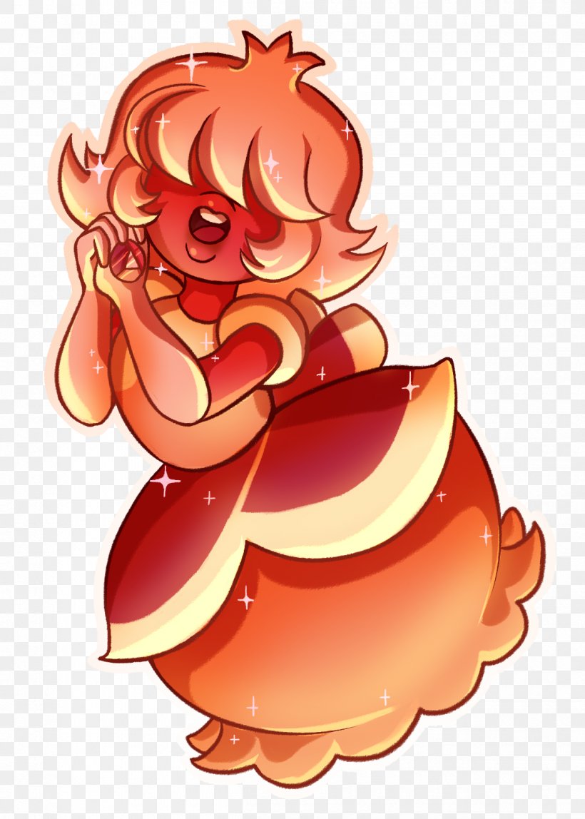 Sapphire Padparadscha Fan Art Drawing, PNG, 1250x1750px, Watercolor, Cartoon, Flower, Frame, Heart Download Free
