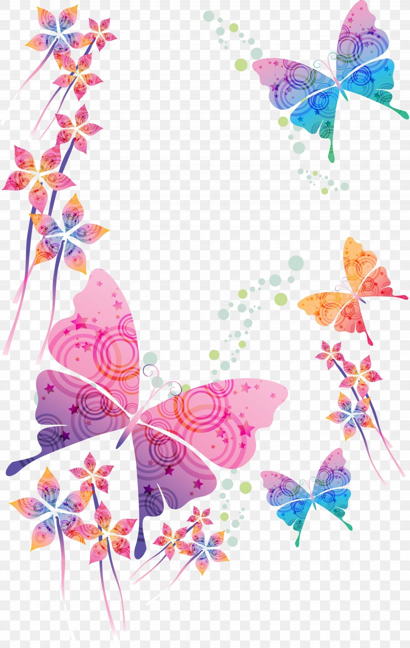 Butterfly Picture Frames Clip Art, PNG, 3652x5770px, Butterfly, Art, Branch, Butterflies And Moths, Color Download Free
