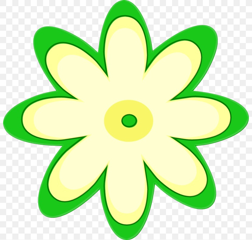 Green Yellow Petal Plant Symbol, PNG, 800x781px, Watercolor, Flower, Green, Paint, Petal Download Free