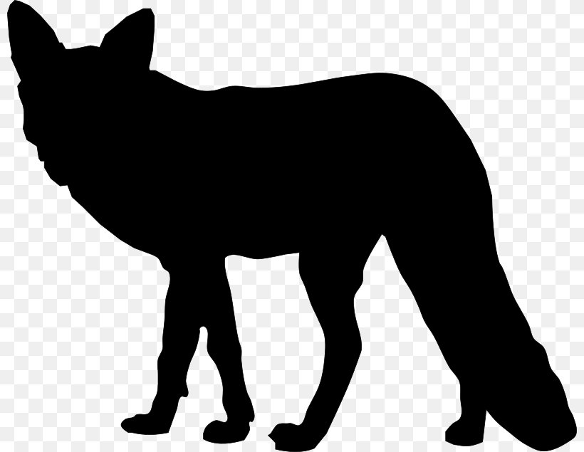 Silhouette Drawing Fox Clip Art, PNG, 800x635px, Silhouette, Art, Black, Black And White, Carnivoran Download Free