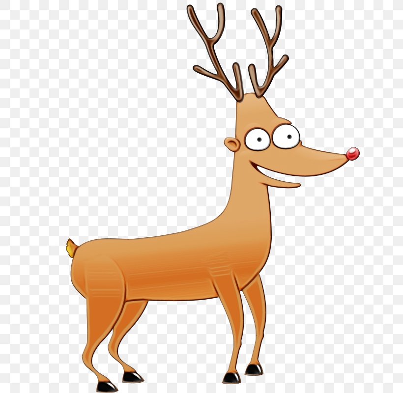 Reindeer, PNG, 644x800px, Watercolor, Animal Figure, Antler, Deer, Elk Download Free