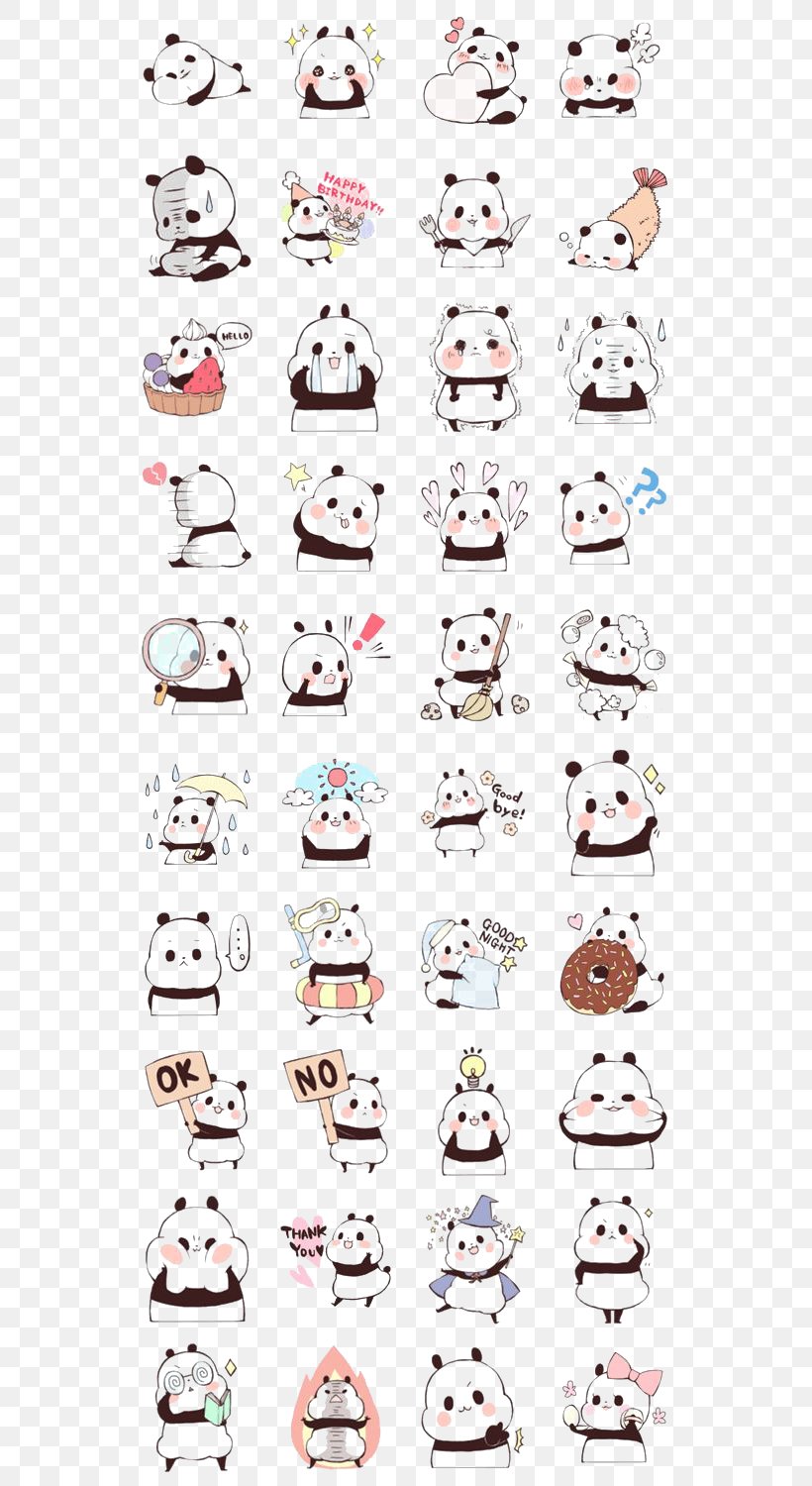 Giant Panda Sticker LINE Cuteness Cat, PNG, 562x1500px, Giant Panda, Animal, Bear, Capoo Touch, Cat Download Free