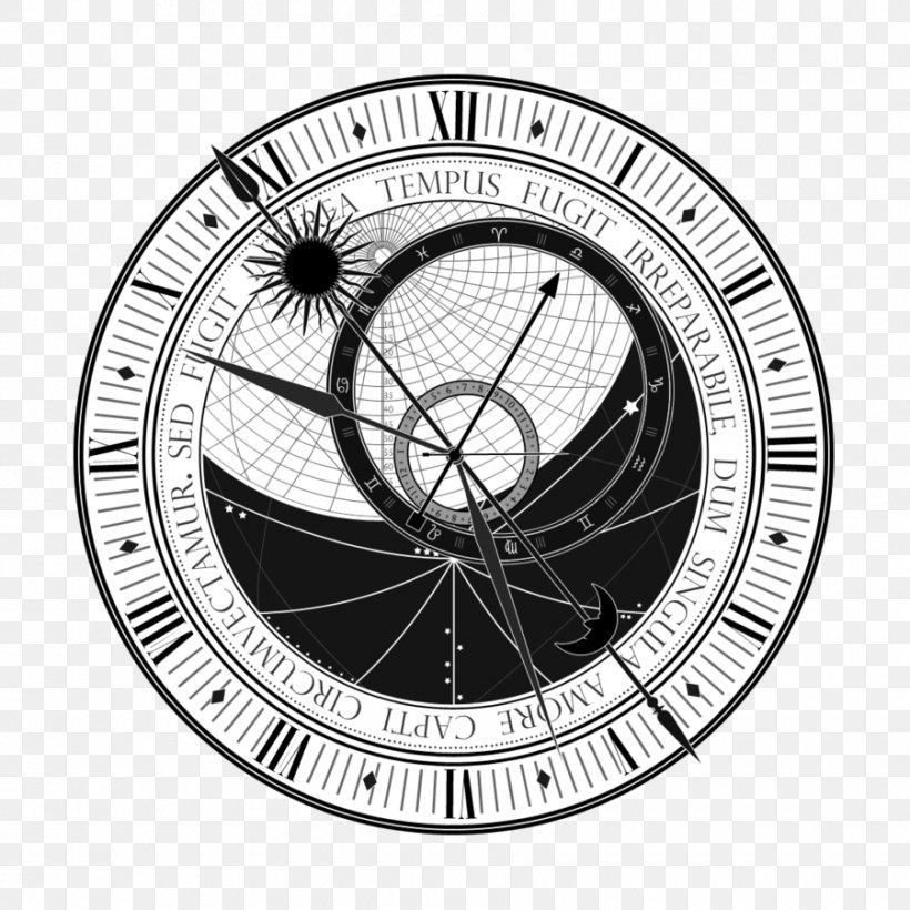 Prague Astronomical Clock Astronomy Strasbourg Astronomical Clock, PNG, 900x900px, Prague Astronomical Clock, Astrolabe, Astronomical Clock, Astronomy, Black And White Download Free