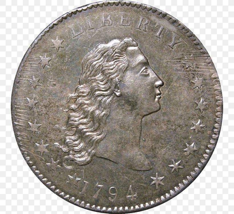 Dollar Coin Flowing Hair Dollar United States Dollar Half Dollar, PNG, 745x750px, Dollar Coin, Coin, Currency, Dollar, Eagle Download Free