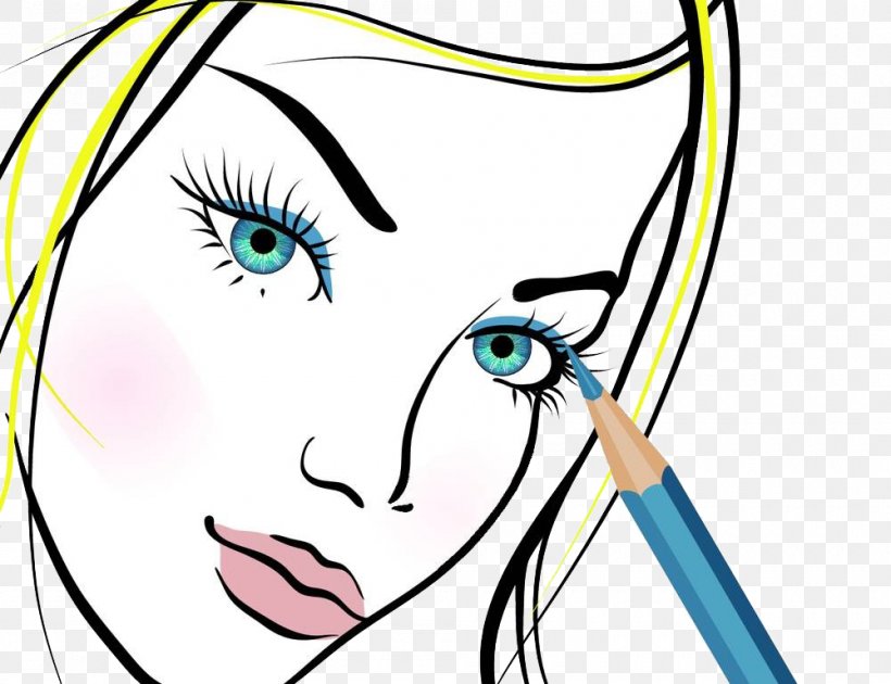Eyelash Euclidean Vector Eyebrow Illustration, PNG, 1000x769px, Watercolor, Cartoon, Flower, Frame, Heart Download Free