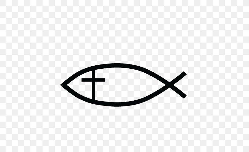 Ichthys Christian Cross Christian Symbolism Christianity, PNG, 500x500px, Ichthys, Area, Black, Black And White, Brand Download Free