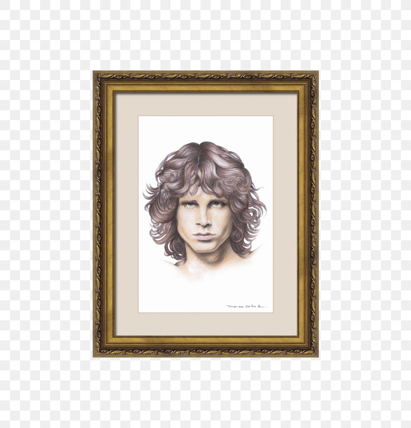 Jim Morrison Picture Frames Portrait Drawing Art, PNG, 570x855px, Watercolor, Cartoon, Flower, Frame, Heart Download Free