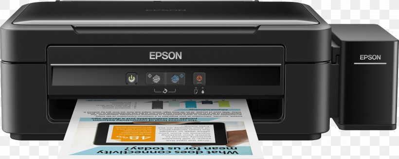 Multi-function Printer Inkjet Printing Epson, PNG, 2876x1149px, Printer, Color Printing, Dots Per Inch, Electronic Device, Epson Download Free