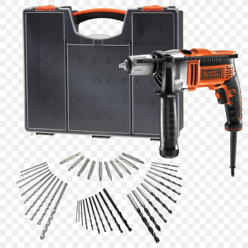 Augers Black And Decker Hammer Drill With Case Stanley Black & Decker, PNG, 1200x1200px, Augers, Black Decker, Dewalt, Drill, Drilling Download Free