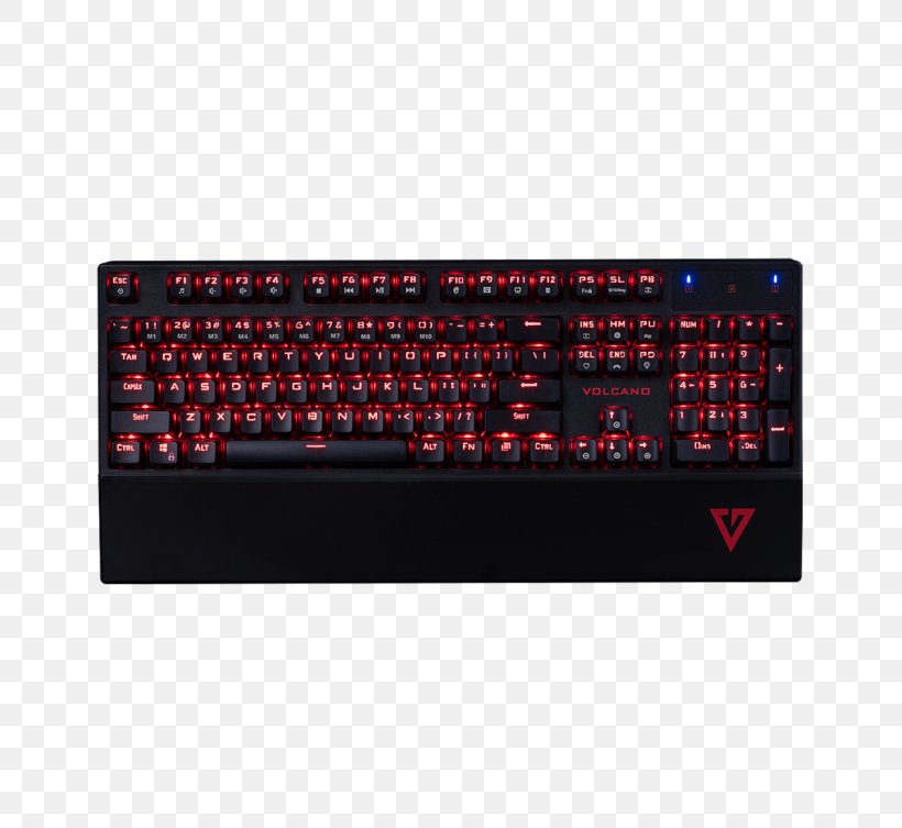 Computer Keyboard MODECOM Volcano Gamer Mechanical Gaming Keyboard Black MODECOM ModeCom Volcano Hammer US MODECOM Volcano Lanparty, PNG, 700x753px, Computer Keyboard, Blue, Computer, Computer Component, Computer Mouse Download Free