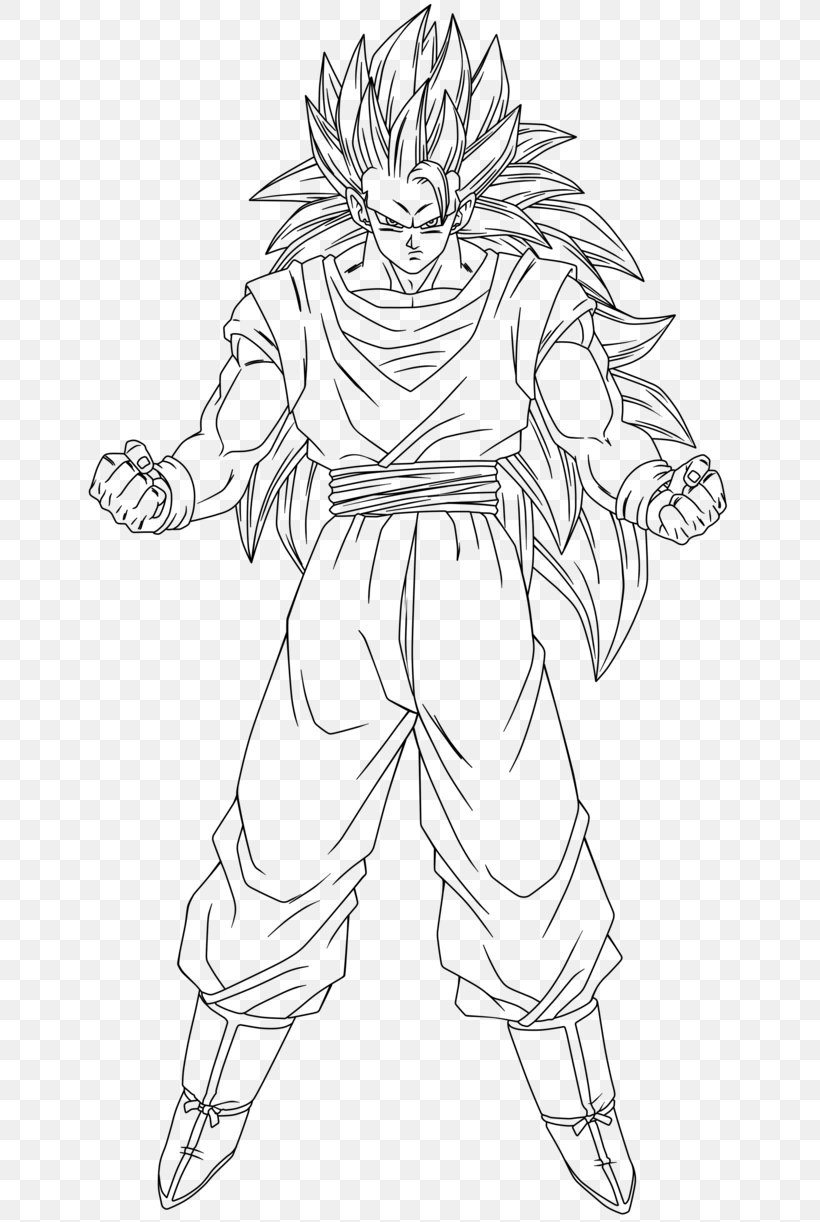 Goku Uub Vegeta Line Art Majin Buu, PNG, 653x1222px, Goku, Arm, Artwork, Black, Black And White Download Free