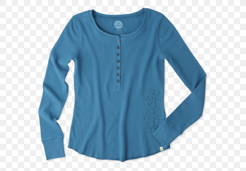 Long-sleeved T-shirt Long-sleeved T-shirt Blouse Button, PNG, 570x570px, Sleeve, Active Shirt, Barnes Noble, Blouse, Blue Download Free