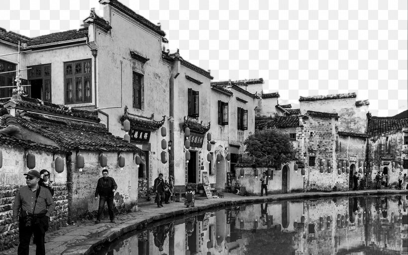 Xidi Hongcunzhen Black And White Wallpaper, PNG, 1920x1200px, Xidi, Anhui, Architecture, Black And White, Building Download Free