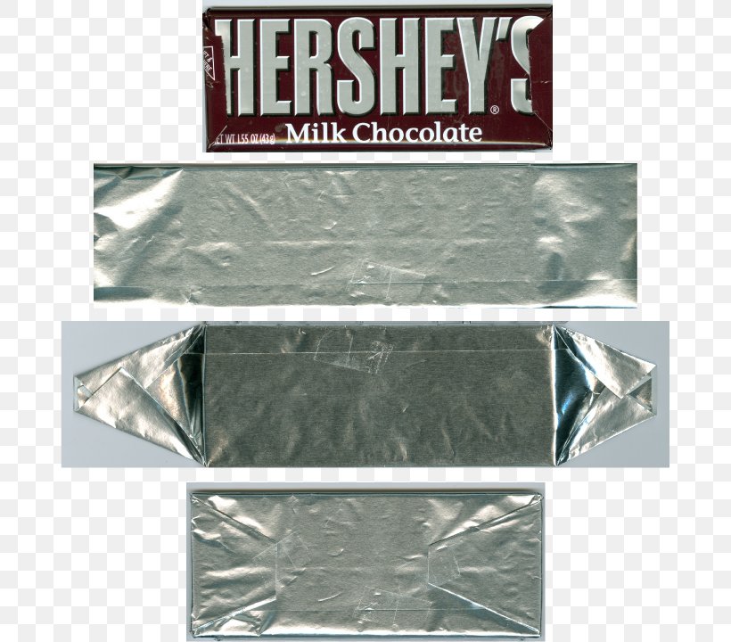 Aluminium Foil Chocolate Bar Hershey Bar Nestlé Crunch White Chocolate, PNG, 683x720px, Aluminium Foil, Brand, Cacao Tree, Candy, Chocolate Download Free