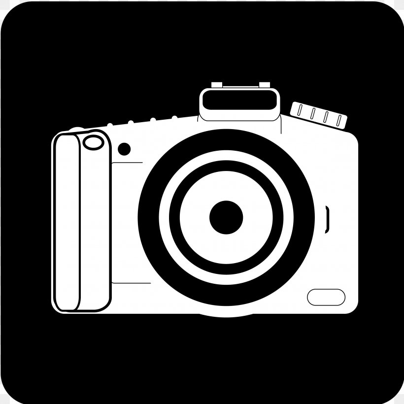 Camera Photography Black And White Clip Art, PNG, 2500x2500px, Camera, Black And White, Brand, Camera Lens, Cameras Optics Download Free