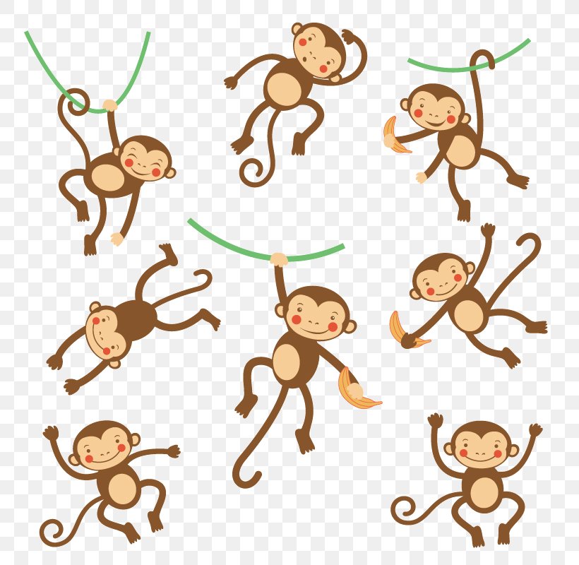 Monkey Cartoon Illustration, PNG, 800x800px, Monkey, Animation, Area, Artwork, Cartoon Download Free
