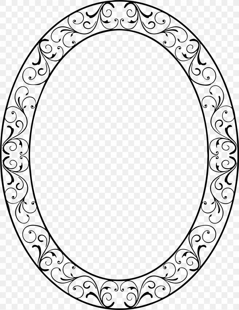 Picture Frames Oval Decorative Arts Clip Art, PNG, 1710x2214px, Picture Frames, Area, Black And White, Body Jewelry, Decorative Arts Download Free