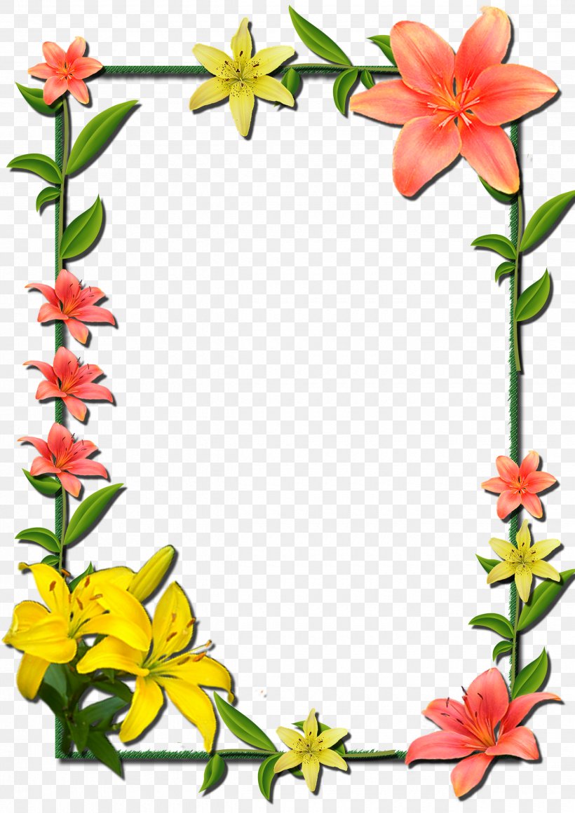 Borders And Frames Picture Frames Flower Clip Art, PNG, 2480x3510px ...