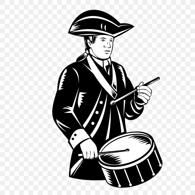 United States Royalty-free Drummer Illustration, PNG, 1500x1500px, United States, Art, Black And White, Drum, Drummer Download Free