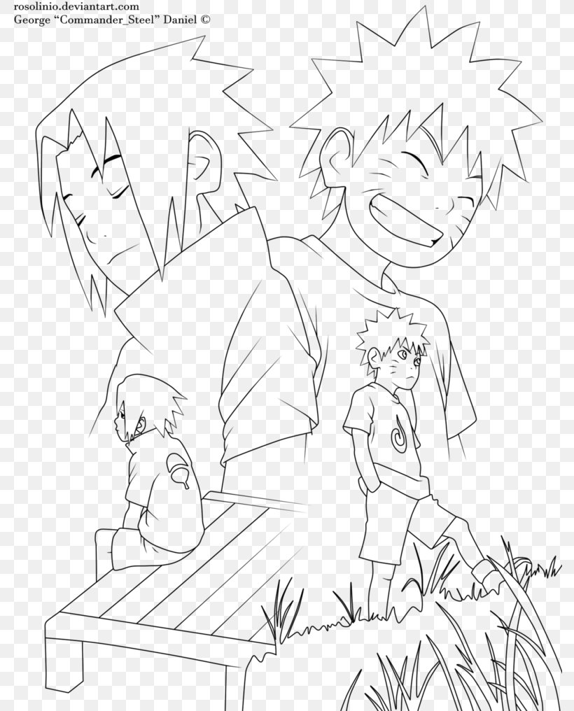 Line Art Sasuke Uchiha Naruto Uzumaki Drawing, PNG, 786x1016px, Watercolor, Cartoon, Flower, Frame, Heart Download Free