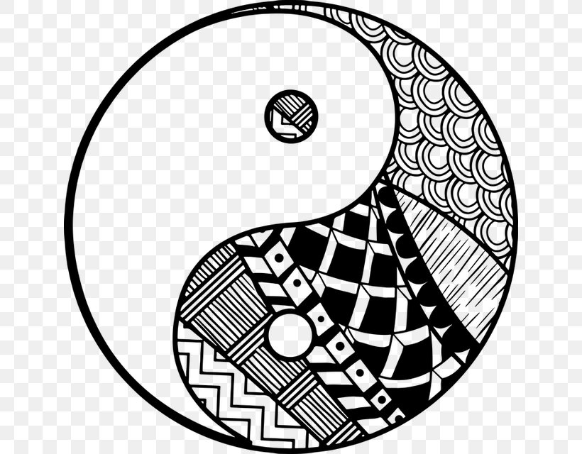 Drawing Yin And Yang Clip Art, PNG, 640x640px, Drawing, Area, Art, Black And White, Line Art Download Free
