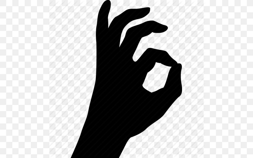 OK Hand Thumb Signal, PNG, 512x512px, Hand, Black And White, Brand, Finger, Gesture Download Free