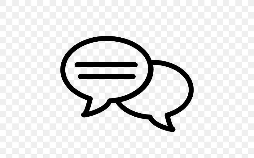 Speech Balloon Conversation Online Chat, PNG, 512x512px, Speech Balloon, Area, Black And White, Brand, Bubble Download Free