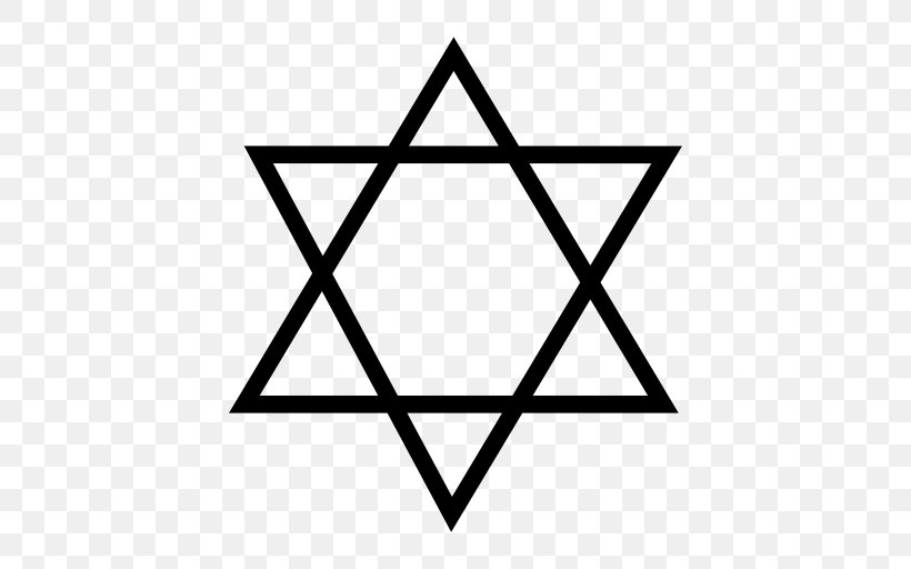 Star Of David Judaism Menorah Clip Art, PNG, 512x512px, Star Of David, Area, Black, Black And White, Culture Download Free