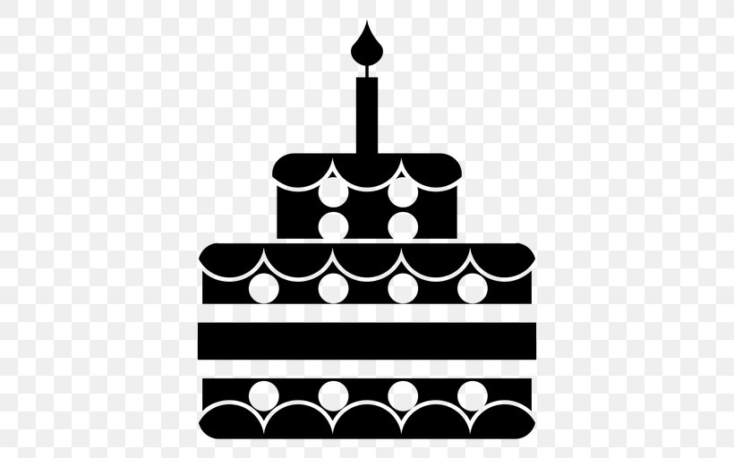 Birthday Cake Silhouette, PNG, 512x512px, Birthday Cake, Black, Black And White, Cake, Candle Download Free
