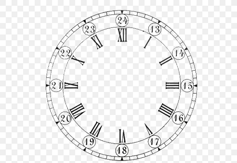Clock Face Longines Watch Circle, PNG, 567x567px, Clock, Area, Black And White, Clock Face, Drawing Download Free