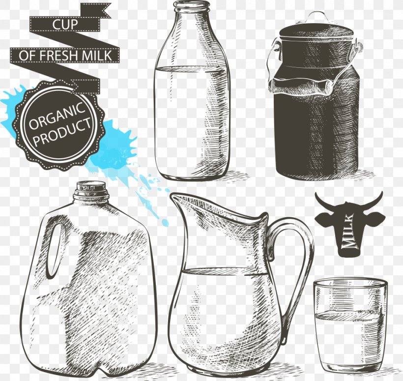 Glass Bottle Cup Drawing Mason Jar, PNG, 957x905px, Glass Bottle, Black And White, Bottle, Cartoon, Cup Download Free