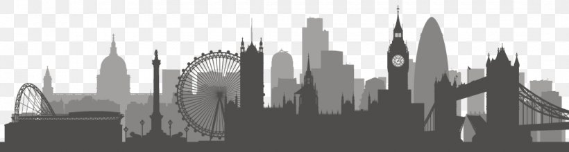 Nottingham Skyline Silhouette, PNG, 1080x290px, Nottingham, Art, Black And White, Building, City Download Free