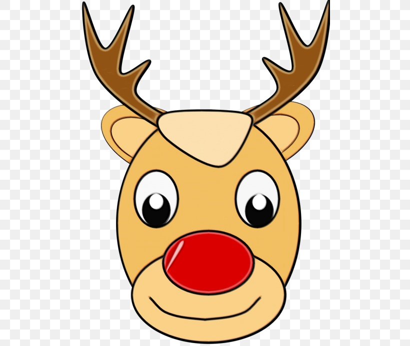 Reindeer, PNG, 500x693px, Watercolor, Deer, Eye, Head, Headgear Download Free