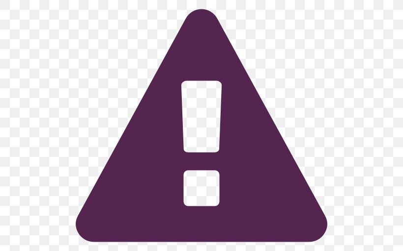 Triangle Sign Clip Art, PNG, 512x512px, Triangle, Exclamation Mark, Plain Text, Purple, Records Management Download Free