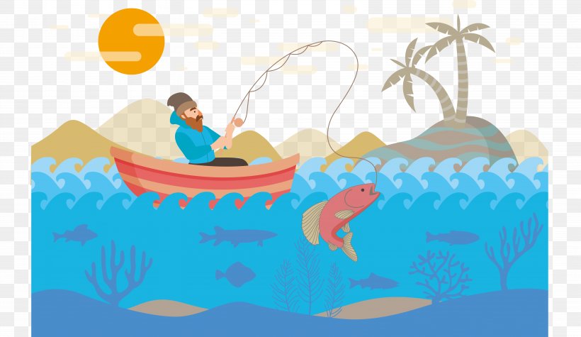 Fishing Fisherman Angling Clip Art, PNG, 6557x3804px, Fishing, Angling, Area, Art, Blue Download Free