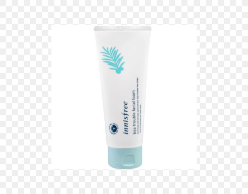Lotion Cream Innisfree Bija Trouble Facial Foam Cleanser Skin, PNG, 480x640px, Lotion, Acne, Cleanser, Cosmetics, Cream Download Free