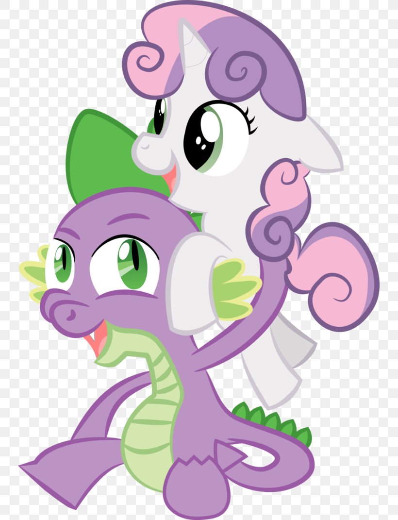 Spike Sweetie Belle My Little Pony Scootaloo, PNG, 745x1071px, Watercolor, Cartoon, Flower, Frame, Heart Download Free