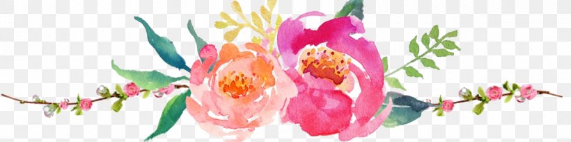 Floral Design Watercolor Painting Flower Logo Floristry, PNG, 1200x300px, Floral Design, Art, Blossom, Brand, Cut Flowers Download Free