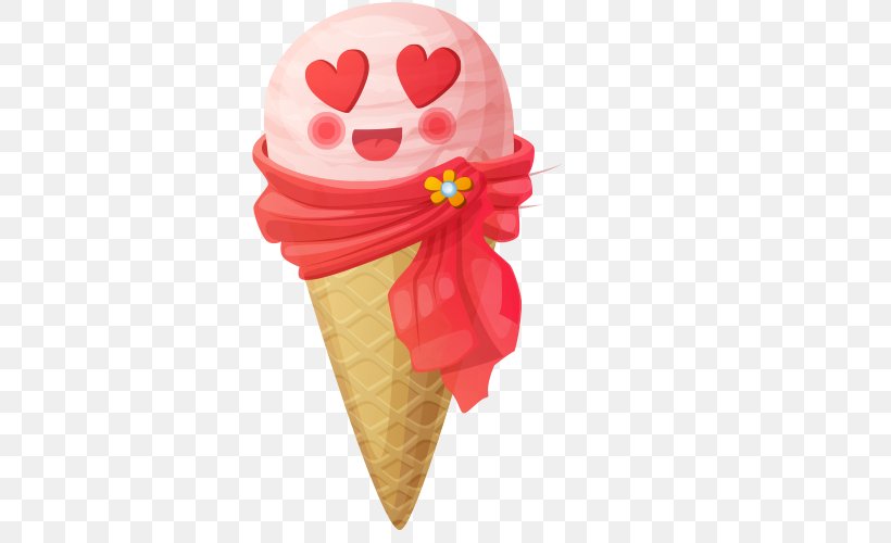 Ice Cream Cone Strawberry Ice Cream Milk, PNG, 500x500px, Ice Cream, Cartoon, Chocolate, Cream, Dairy Product Download Free