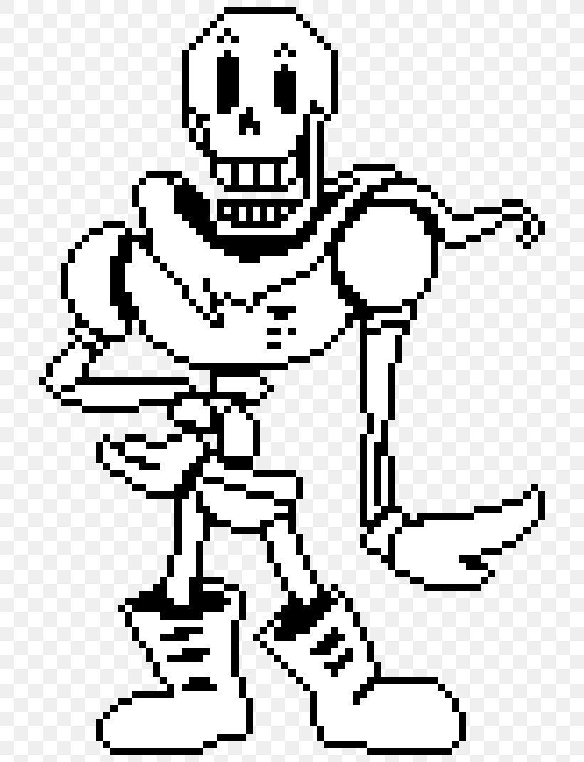 Undertale Papyrus Paper Sprite, PNG, 710x1070px, Undertale, Area, Art, Black, Black And White Download Free