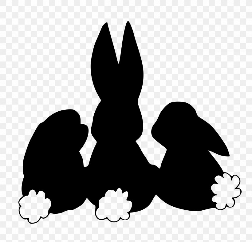 Easter Bunny Hare Domestic Rabbit Silhouette, PNG, 2400x2304px, Easter Bunny, Black, Black And White, Cricut, Domestic Rabbit Download Free