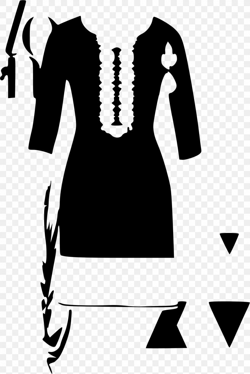Shalwar Kameez Churidar Clothing Clip Art, PNG, 1471x2198px, Shalwar Kameez, Black, Black And White, Churidar, Clothing Download Free