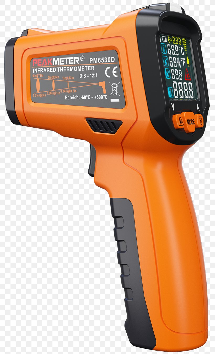Infrared Thermometers Laser Pyrometer, PNG, 800x1348px, Infrared Thermometers, Display Device, Emissivity, Farinfrared Laser, Hardware Download Free