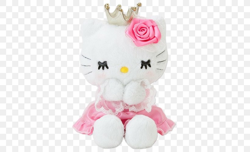 Plush Hello Kitty Stuffed Animals & Cuddly Toys Doll, PNG, 500x500px, Watercolor, Cartoon, Flower, Frame, Heart Download Free