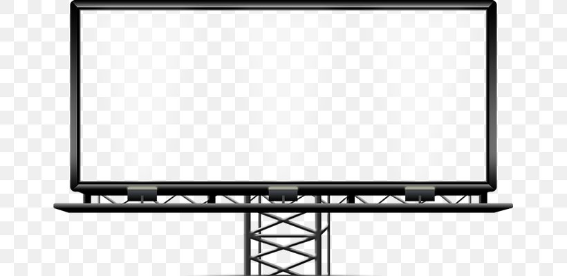 Billboard Advertising Clip Art, PNG, 665x399px, Billboard, Advertising, Area, Black And White, Brand Download Free