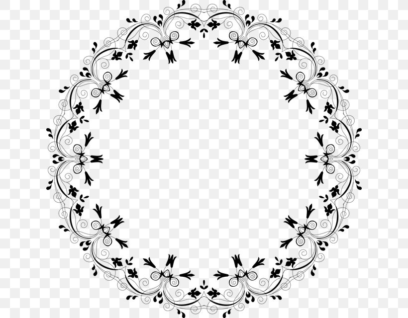 Decorative Borders Flower Stock Photography Clip Art, PNG, 634x640px, Decorative Borders, Area, Black And White, Body Jewelry, Decorative Arts Download Free