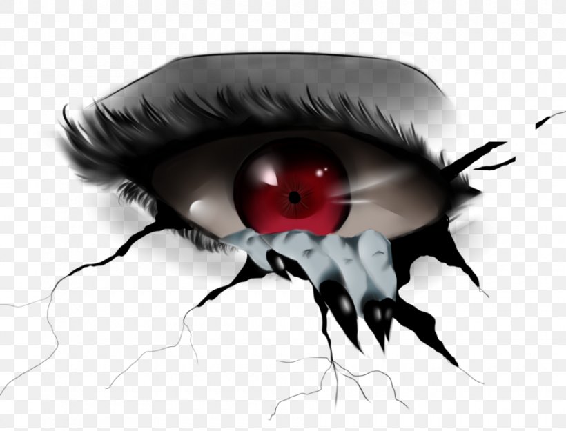 Eye Demon Drawing Devil, PNG, 900x686px, Watercolor, Cartoon, Flower, Frame, Heart Download Free