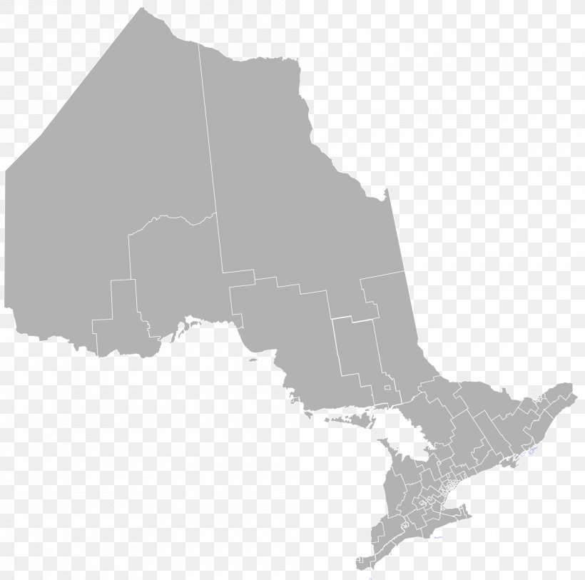Ontario Vector Map, PNG, 2000x1983px, Ontario, Black And White, Canada, Cartography, Diagram Download Free